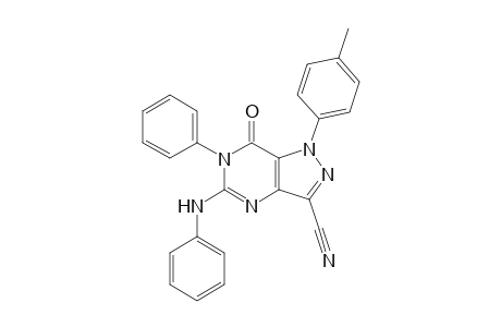 3-Cyano-6-phenyl-5-phenylamino-1-p-tolyl-1H-pyrazolo[4,3-d]pyrimidin-7(6H)-one