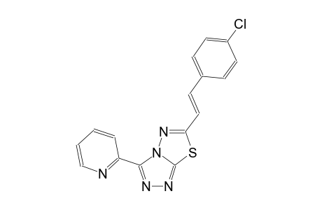 [1,2,4]triazolo[3,4-b][1,3,4]thiadiazole, 6-[(E)-2-(4-chlorophenyl)ethenyl]-3-(2-pyridinyl)-