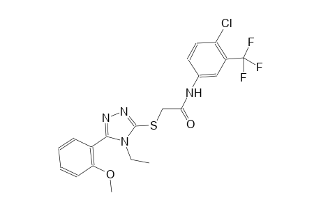 N-[4-chloro-3-(trifluoromethyl)phenyl]-2-{[4-ethyl-5-(2-methoxyphenyl)-4H-1,2,4-triazol-3-yl]sulfanyl}acetamide