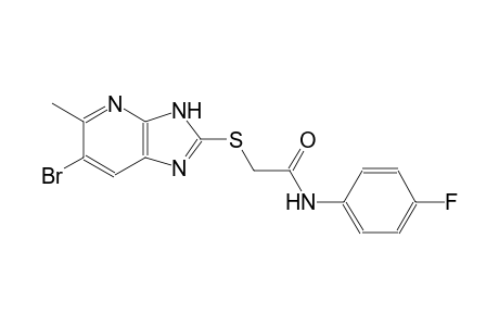 2-[(6-bromo-5-methyl-3H-imidazo[4,5-b]pyridin-2-yl)sulfanyl]-N-(4-fluorophenyl)acetamide