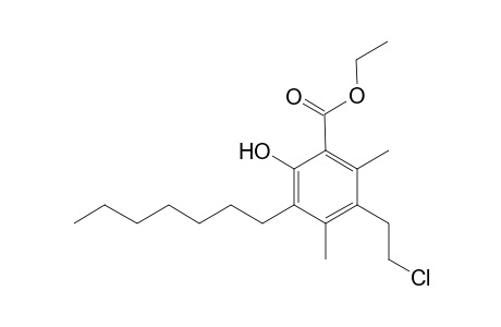 Ethyl 4-(2-Chloroethyl)-6-heptyl-1-hydroxy-3,5-dimethyl-2-benzoate
