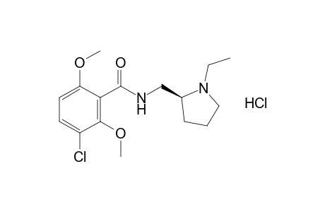 S(-)-3-chloro-2,6-dimethoxy-N-[(1-ethyl-2-pyrrolidinyl)methyl]benzamide hydrochloride