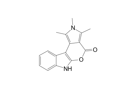 4-Oxo-1,2,3-trimethylpyrrolo[3',4':3,4]pyrano[6.5-b]-1H-indole