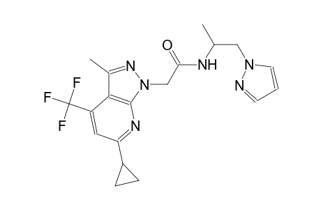 1H-pyrazolo[3,4-b]pyridine-1-acetamide, 6-cyclopropyl-3-methyl-N-[1-methyl-2-(1H-pyrazol-1-yl)ethyl]-4-(trifluoromethyl)-