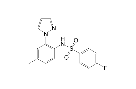 4-Fluoro-N-(4-methyl-2-(1H-pyrazol-1-yl)phenyl)benzenesulfonamide