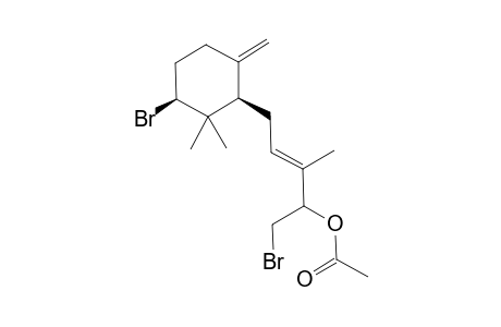 (1S,3R) 2,2-Dimethyl-1-bromo-4-methylene-3-(5'-bromo-4'-acetoxy-3'-methyl-2'-pentenyl)-cyclohexane