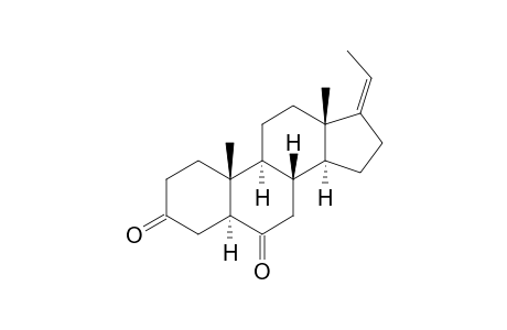 17-(Z)-Ethylidene-5.alpha.-androstane-3,6-dione