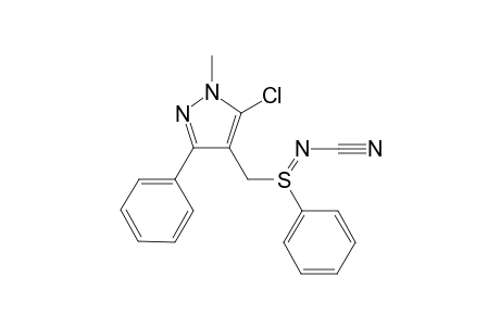 N-Cyano (5-chloro-1-methyl-3-phenyl-1H-pyrazol-4-yl)methyl phenyl sulfilimine