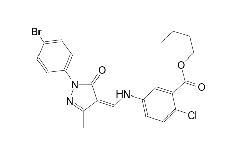 butyl 5-({(Z)-[1-(4-bromophenyl)-3-methyl-5-oxo-1,5-dihydro-4H-pyrazol-4-ylidene]methyl}amino)-2-chlorobenzoate