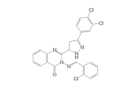3-((2-Chlorobenzylidene)amino)-2-(3-(3,4-dichlorophenyl)-4,5-dihydro-1H-pyrazol-5-yl)quinazolin-4(3H)-one