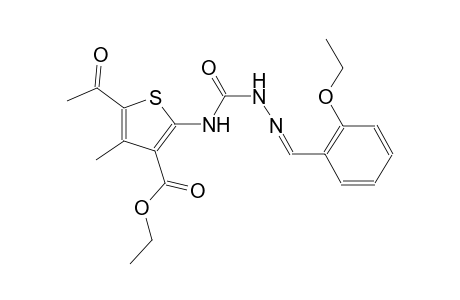 3-thiophenecarboxylic acid, 5-acetyl-2-[[[(2E)-2-[(2-ethoxyphenyl)methylene]hydrazino]carbonyl]amino]-4-methyl-, ethyl ester