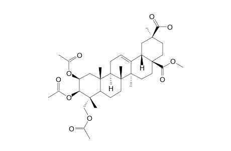 2.beta.,3.beta.,23.alpha.-Triacetyl-30-oleanatic-acid-12-en-28.beta.-carboxymethylester