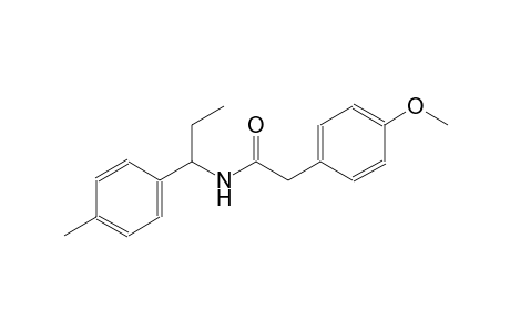 2-(4-methoxyphenyl)-N-[1-(4-methylphenyl)propyl]acetamide