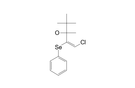 E-1-CHLORO-2-PHENYLSELENO-3,4,4-TRIMETHYL-1-PENTEN-3-OL