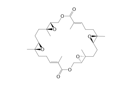 FL2E4-3 [2,6,10,15,19,23,26-Hexamethyl-6,7;10,11;19,20;23,24-tetraepoxy-13,26-dioxacyclohexaeicos-2,15-dien-1,14-dione] isomer