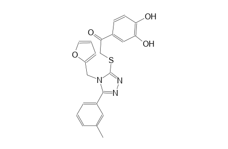 1-(3,4-dihydroxyphenyl)-2-{[4-(2-furylmethyl)-5-(3-methylphenyl)-4H-1,2,4-triazol-3-yl]sulfanyl}ethanone