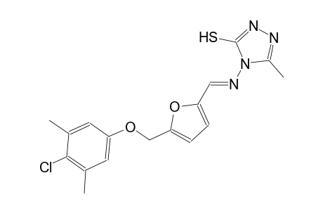 4-[((E)-{5-[(4-chloro-3,5-dimethylphenoxy)methyl]-2-furyl}methylidene)amino]-5-methyl-4H-1,2,4-triazol-3-yl hydrosulfide