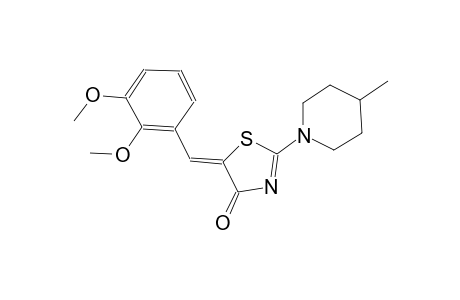 (5Z)-5-(2,3-dimethoxybenzylidene)-2-(4-methyl-1-piperidinyl)-1,3-thiazol-4(5H)-one