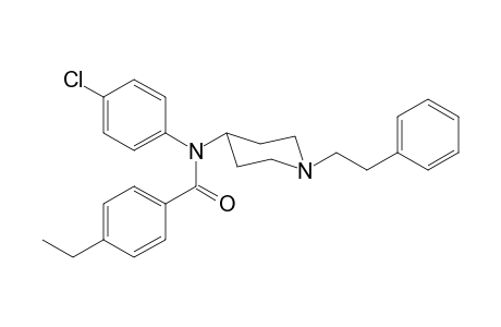 N-(4-Chlorophenyl)-4-ethyl-N-[1-(2-phenylethyl)piperidin-4-yl]benzamide