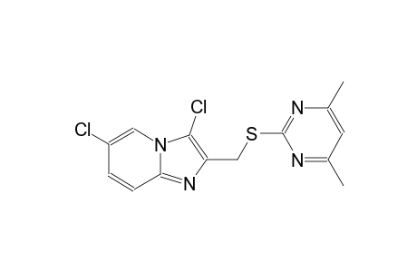 3,6-dichloro-2-{[(4,6-dimethyl-2-pyrimidinyl)sulfanyl]methyl}imidazo[1,2-a]pyridine