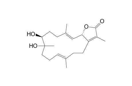 7.beta.,8.alpha.-Dihydroxy-de-epoxy-Sarcophine