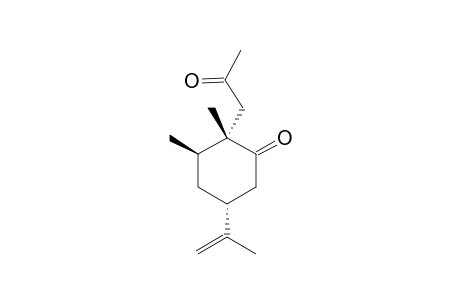 (2S,3R,5R)-5-Isopropyl-2,3-dimethyl-2-(2-oxopropyl)cyclohexanone