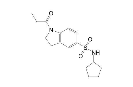 N-cyclopentyl-1-propionyl-5-indolinesulfonamide