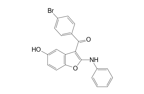 2-anilino-5-hydroxy-3-benzofuranyl p-bromophenyl ketone
