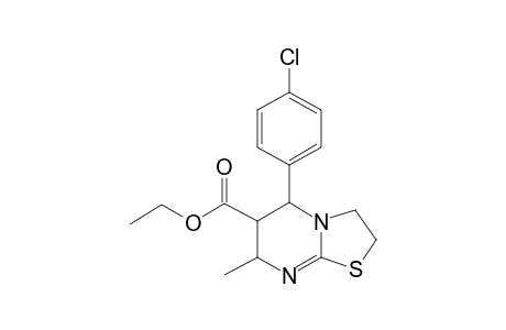 5H-Thiazolo[3,2-a]pyrimidine-6-carboxylic acid, 5-(4-chlorophenyl)-2,3,6,7-tetrahydro-7-methyl-, ethyl ester