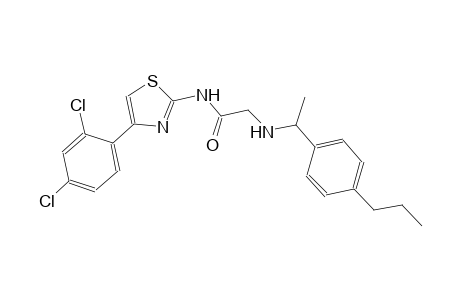 N-[4-(2,4-dichlorophenyl)-1,3-thiazol-2-yl]-2-{[1-(4-propylphenyl)ethyl]amino}acetamide