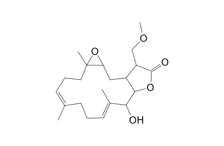 Oxireno[4,5]cyclotetradeca[1,2-b]furan-12(1aH)-one, 2,3,6,7,10,10a,13,13a,14,14a-decahydro-10-hydroxy-13-(methoxymethyl)- 1a,5,9-trimethyl-