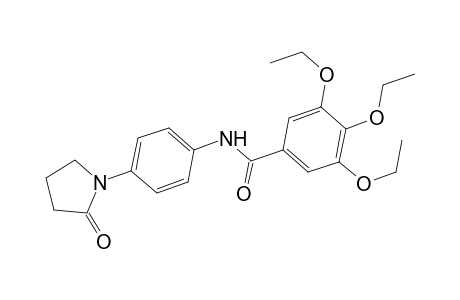 3,4,5-Triethoxy-N-[4-(2-oxo-1-pyrrolidinyl)phenyl]benzamide