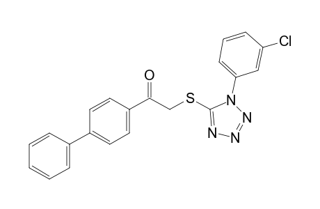 2-{[1-(m-chlorophenyl)-1H-tetrazol-5-yl]thio}-4'-phenylacetophenone