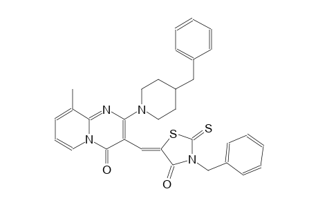 3-[(Z)-(3-benzyl-4-oxo-2-thioxo-1,3-thiazolidin-5-ylidene)methyl]-2-(4-benzyl-1-piperidinyl)-9-methyl-4H-pyrido[1,2-a]pyrimidin-4-one