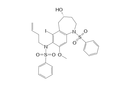 (4S)-7-[3'-Butenyl(phenylsulfonyl)amino]-6-iodo-4-(hydroxy)-8-methoxy-1-(phenylsulfonyl)-2,3,4,5-tetrahydrobenzazepine