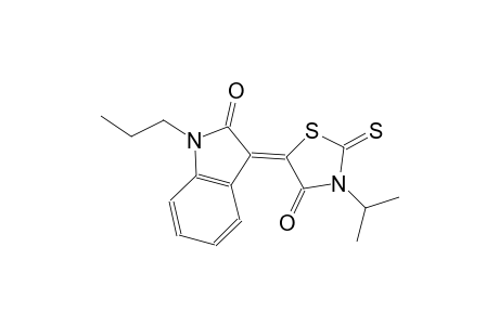 (3Z)-3-(3-isopropyl-4-oxo-2-thioxo-1,3-thiazolidin-5-ylidene)-1-propyl-1,3-dihydro-2H-indol-2-one