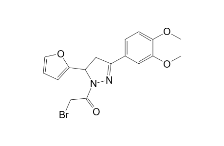 1-(2-Bromoacetyl)-5-(2-furyl)-4,5-dihydro-3-(3,4-dimethoxyphenyl)-1H-pyrazole