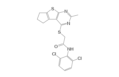 acetamide, N-(2,6-dichlorophenyl)-2-[(6,7-dihydro-2-methyl-5H-cyclopenta[4,5]thieno[2,3-d]pyrimidin-4-yl)thio]-