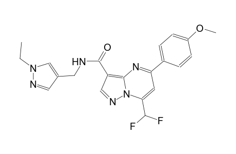 7-(difluoromethyl)-N-[(1-ethyl-1H-pyrazol-4-yl)methyl]-5-(4-methoxyphenyl)pyrazolo[1,5-a]pyrimidine-3-carboxamide