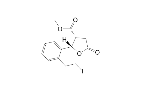 (+-)-Methyl (2.alpha.,3.alpha.)-2-[2-(2-Iodoethyl)phenyl]-5-oxotetrahydrofuran-3-carboxylate