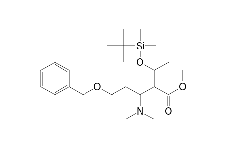 Methyl5-(Benzyloxy)-3-(N,N,dimethylamino)-2-[(1-tert-butyldimethylsiloxy)ethyl]pentanoate