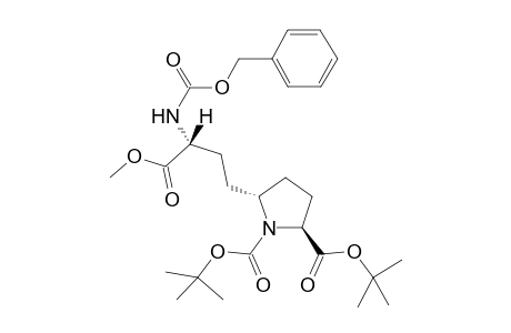 tert-Butyl (2S,3'R)-trans-1-(tert-butyloxycarbonyl)-5-[(3'-amino-(N-benzyloxycarbonyl)-3'-(methoxycarbonyl)propyl]prolinate