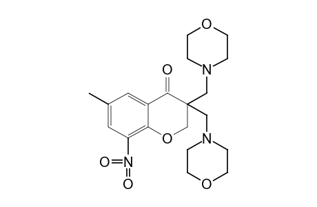 3,3-BIS(MORPHOLINOMETHYL)-6-METHYL-8-NITRO-4-CHROMANONE