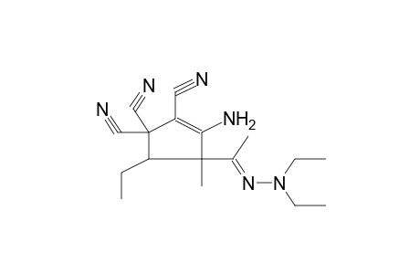 2-AMINO-3-[1-(DIETHYLHYDRAZONO)ETHYL]-1,5,5-TRICYANO-4-ETHYL-3-METHYL-1-CYCLOPENTENE