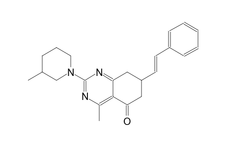 5(6H)-quinazolinone, 7,8-dihydro-4-methyl-2-(3-methyl-1-piperidinyl)-7-[(E)-2-phenylethenyl]-