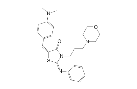 (2E,5E)-5-[4-(dimethylamino)benzylidene]-3-[3-(4-morpholinyl)propyl]-2-(phenylimino)-1,3-thiazolidin-4-one