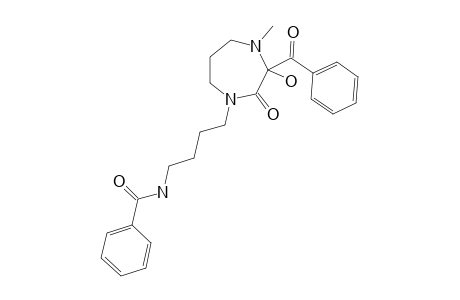 DOVYALICIN-D;3-BENZOYL-1-(4-BENZOYLAMINOBUTYL)-HEXAHYDRO-3-HYDROXY-4-METHYL-1,4-DIAZEPIN-2-ONE