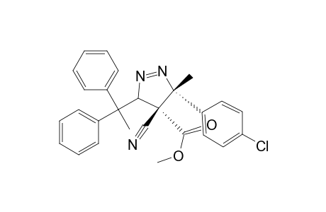 cis-4-cyano-5-(1,1-diphenylethyl)-4-(methoxycarbonyl)-3-methyl-3-(p-chlorophenyl)-1-pyrazoline