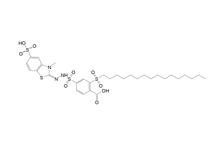 2-(hexadecylsulfonyl)-4-sulfobenzoic acid, 4-[(3-methyl-5-sulfo-2-benzothiazolinylidene)hydrazide]