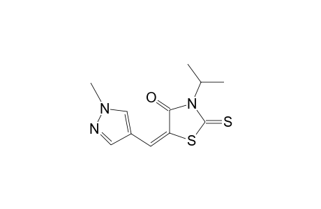 (5E)-3-isopropyl-5-[(1-methylpyrazol-4-yl)methylene]-2-thioxo-thiazolidin-4-one